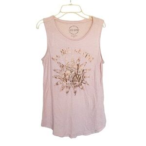 Lucky Brand El Sol La Vida Shiny Sun Print Tank Top
